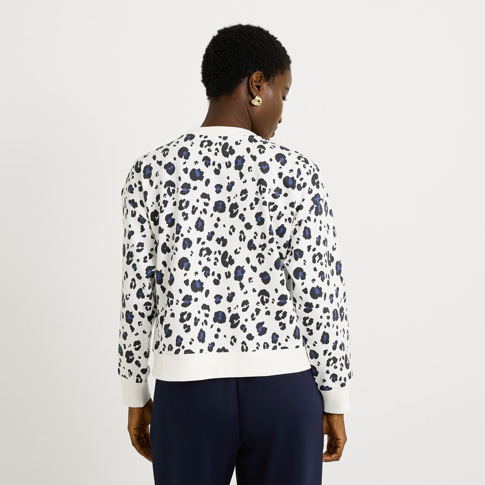Sweat imprimé léopard femme