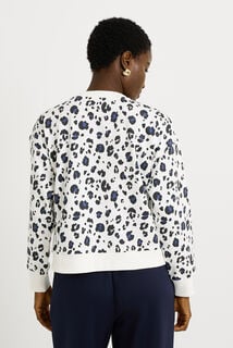 Sweat imprimé léopard femme