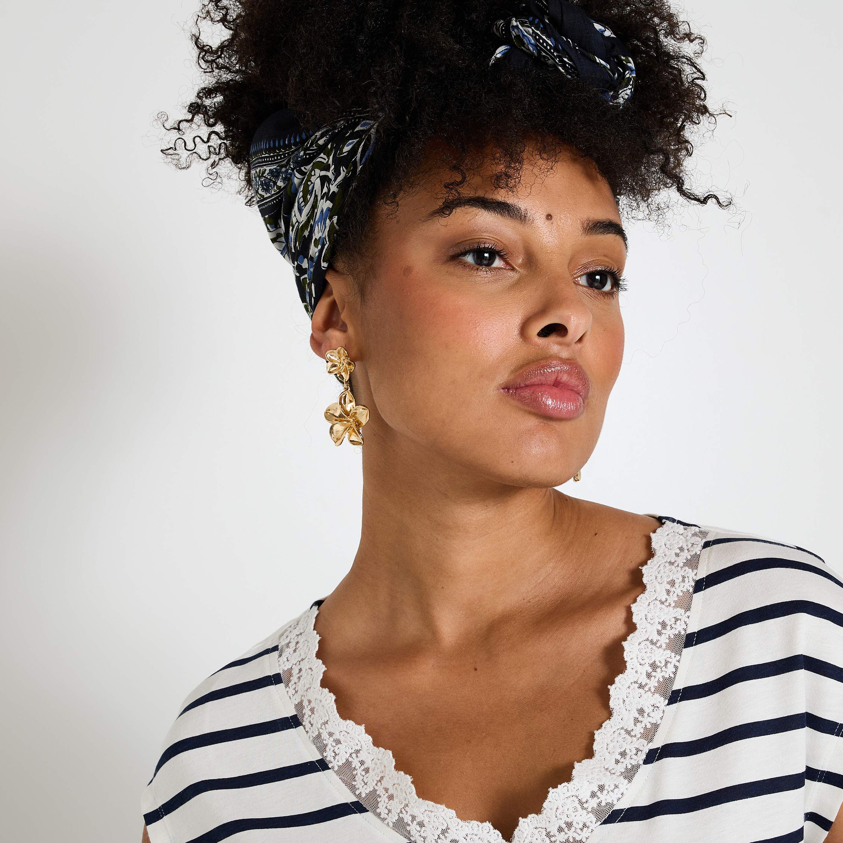 Tshirt ray&eacute; femme