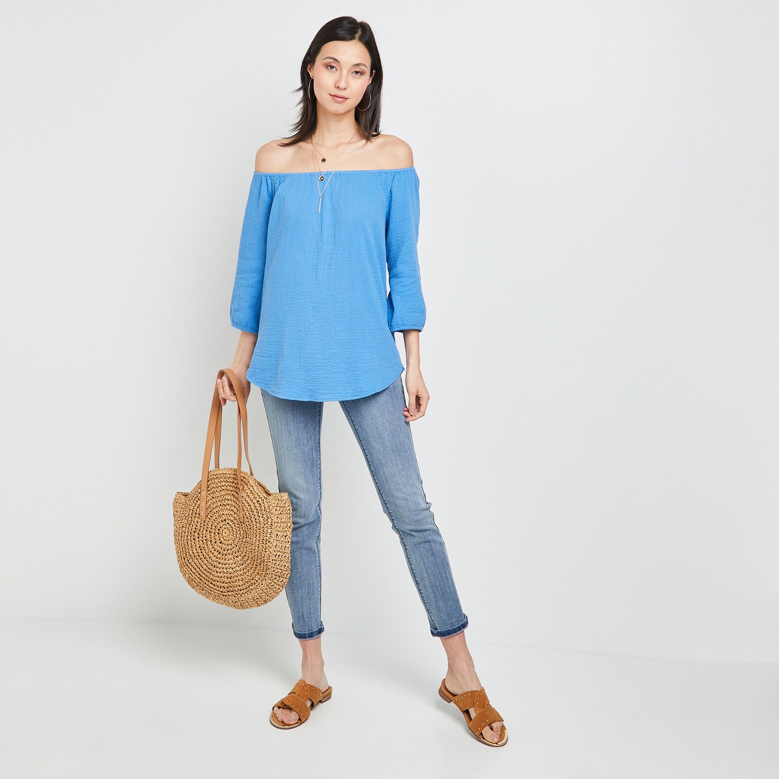 Blouse bardot femme