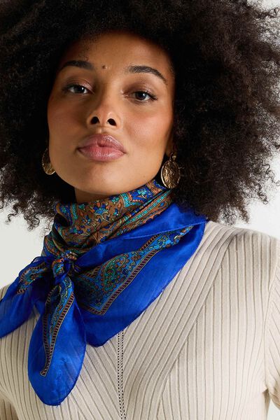 Foulard carré en soie femme