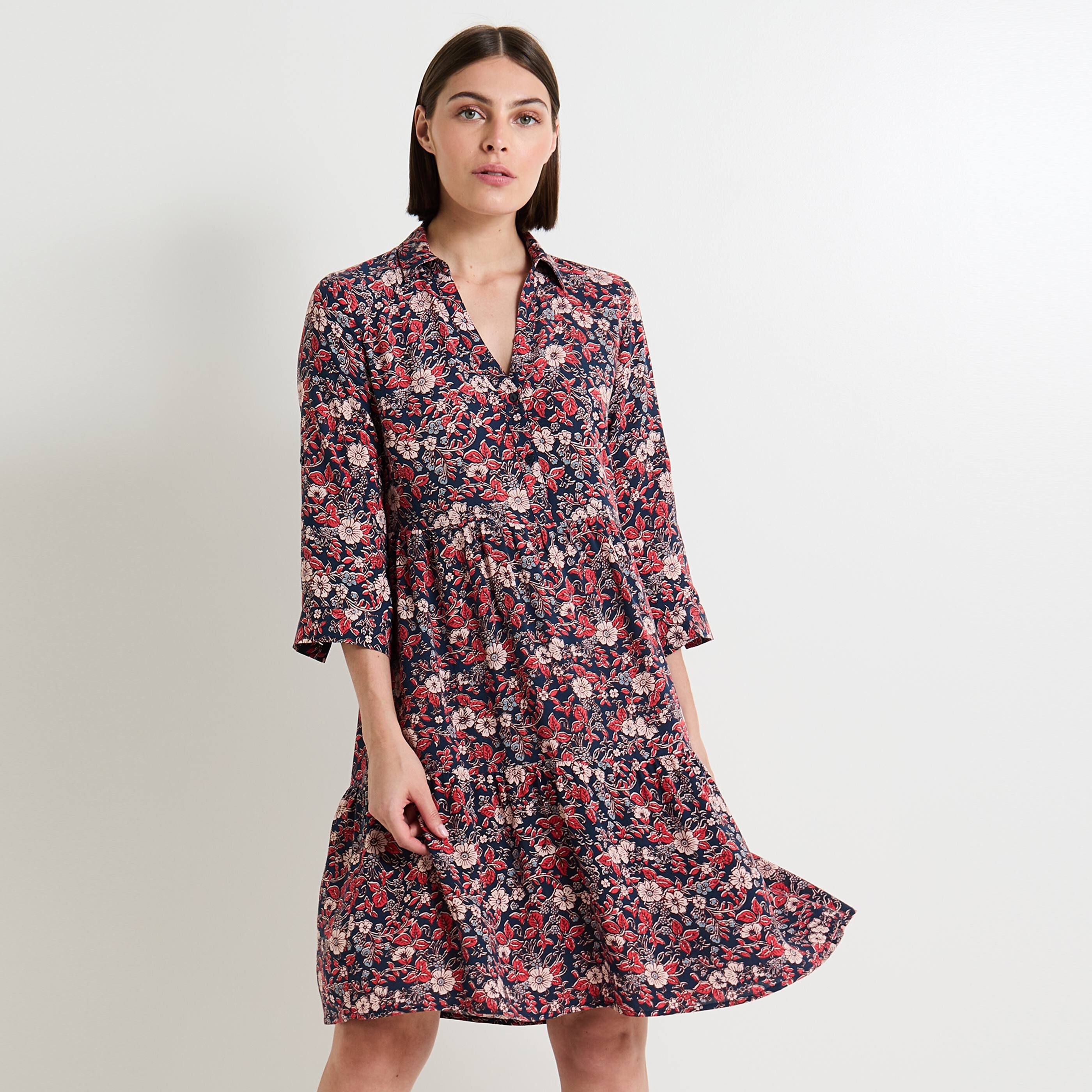 Robe col chemise femme