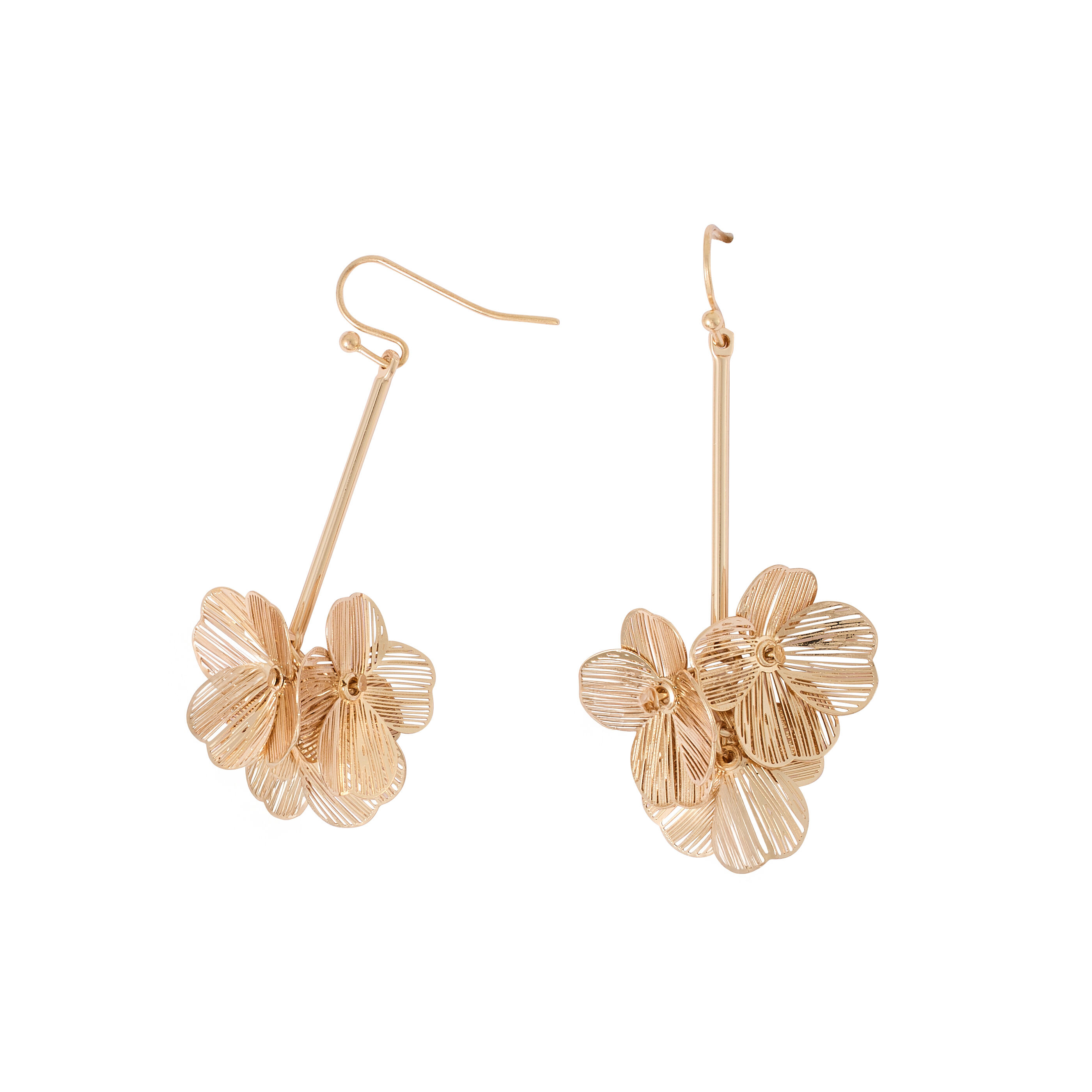 Boucles d'oreilles pendantes fleurs
