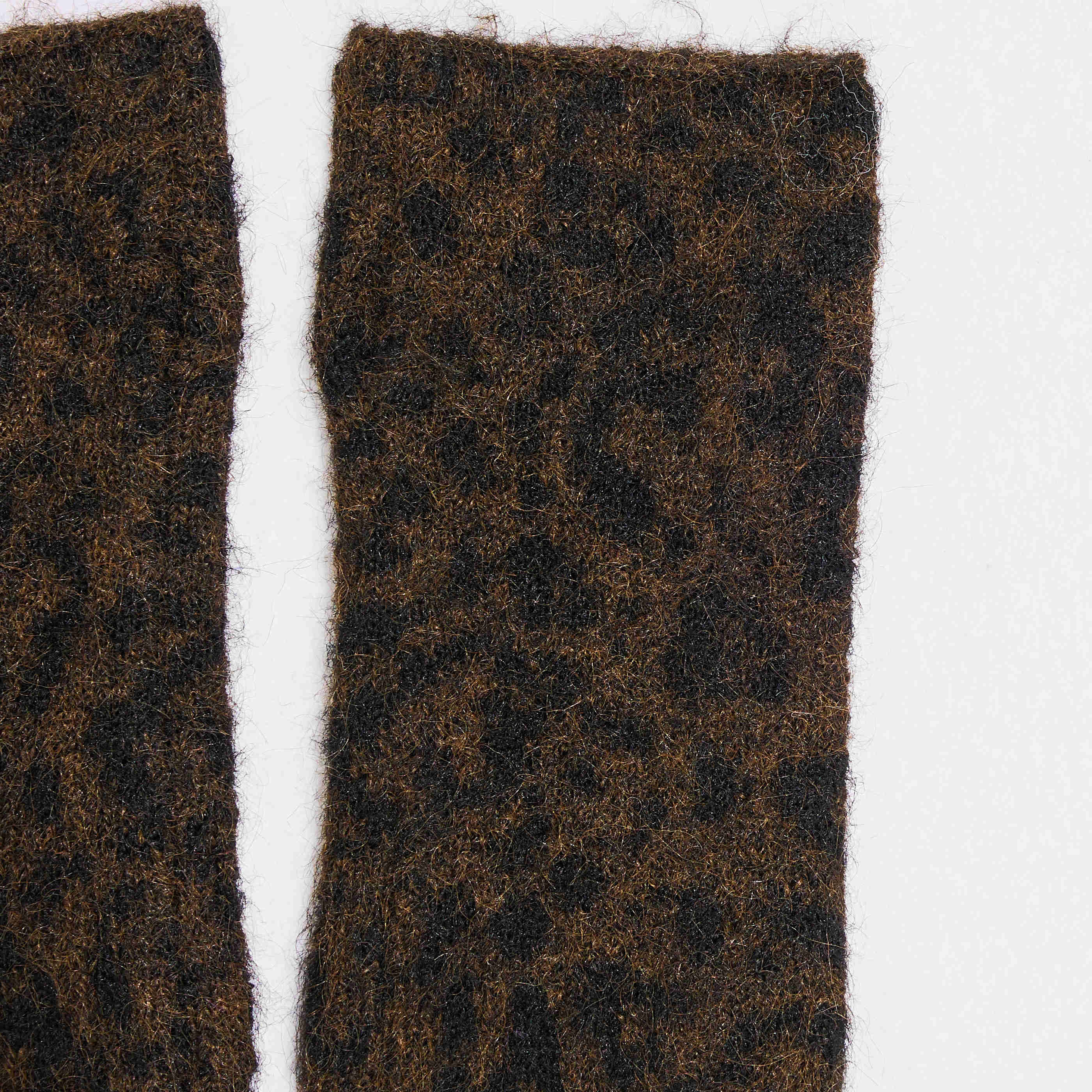 Mitaines en tricot motif l&eacute;opard femme