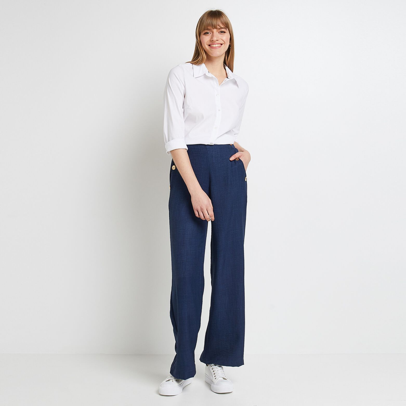 Pantalon large femme