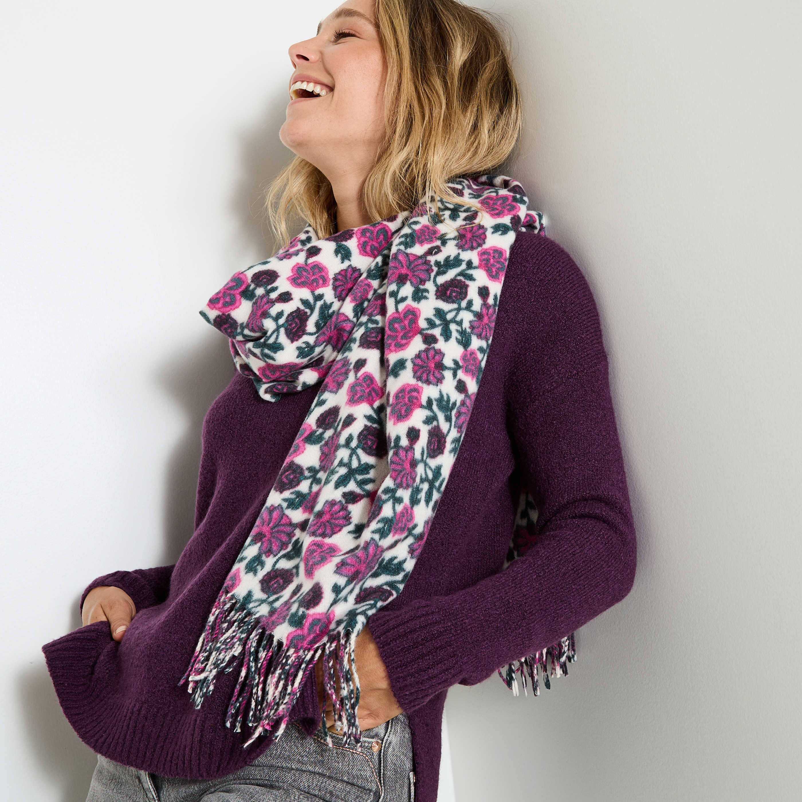 &Eacute;charpe motif fleuri