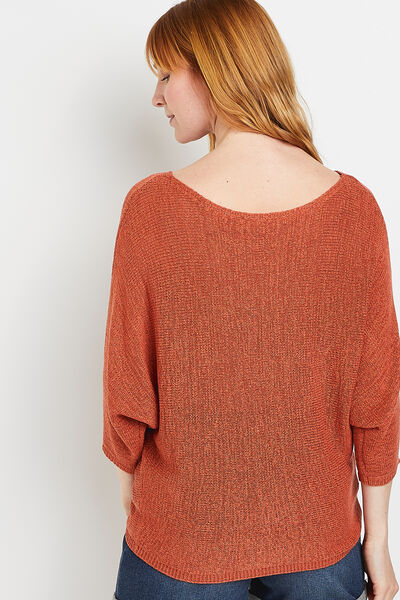 Pull loose col bateau femme