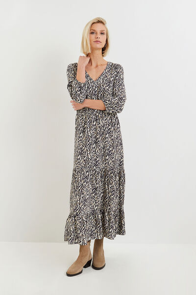 Robe longue imprimée femme
