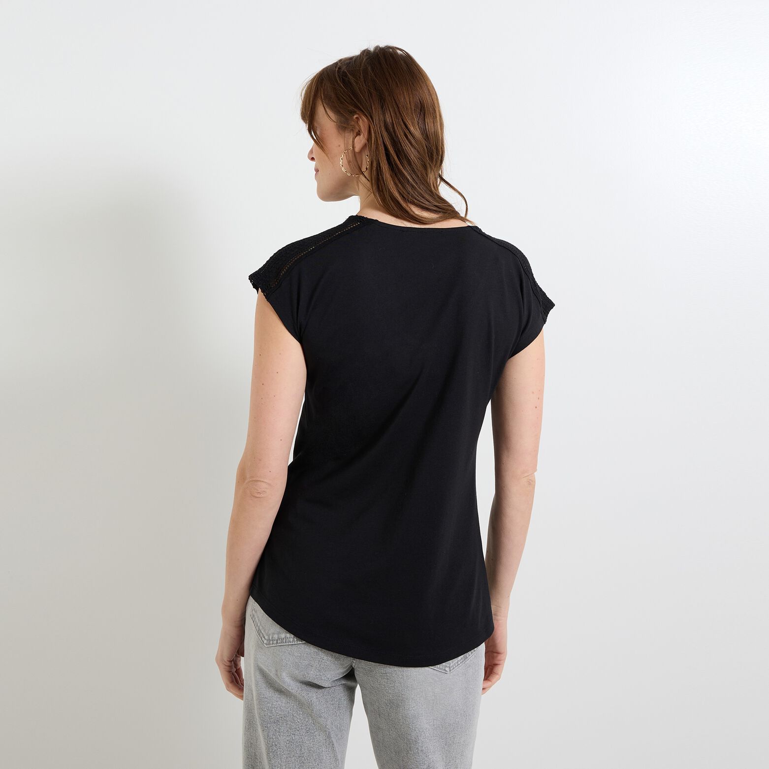 T-shirt col V femme