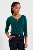 Tshirt uni manches 3/4 femme