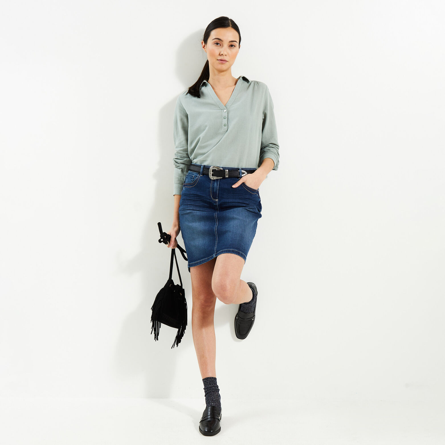 Jupe en jean femme