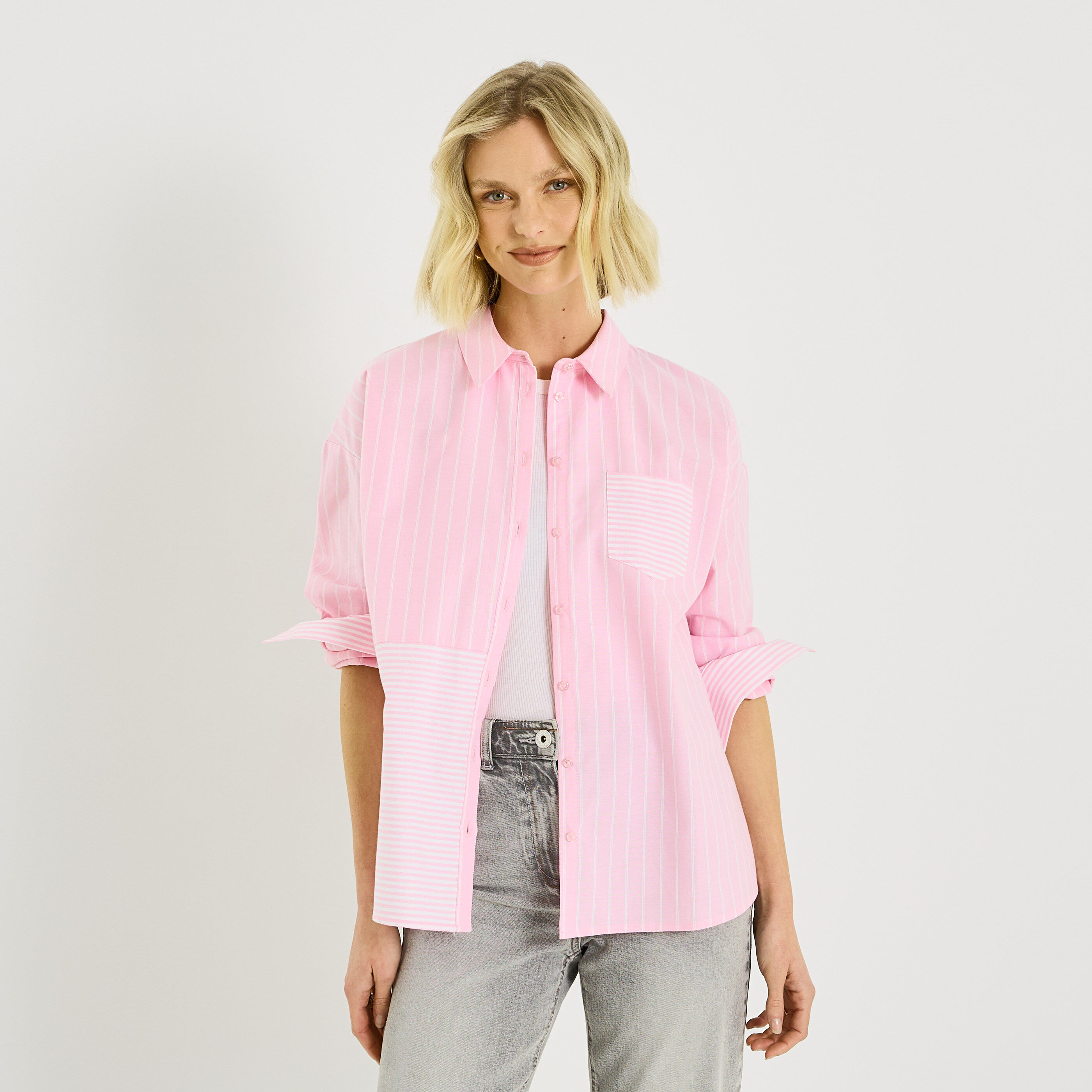 Chemise &agrave; rayures femme