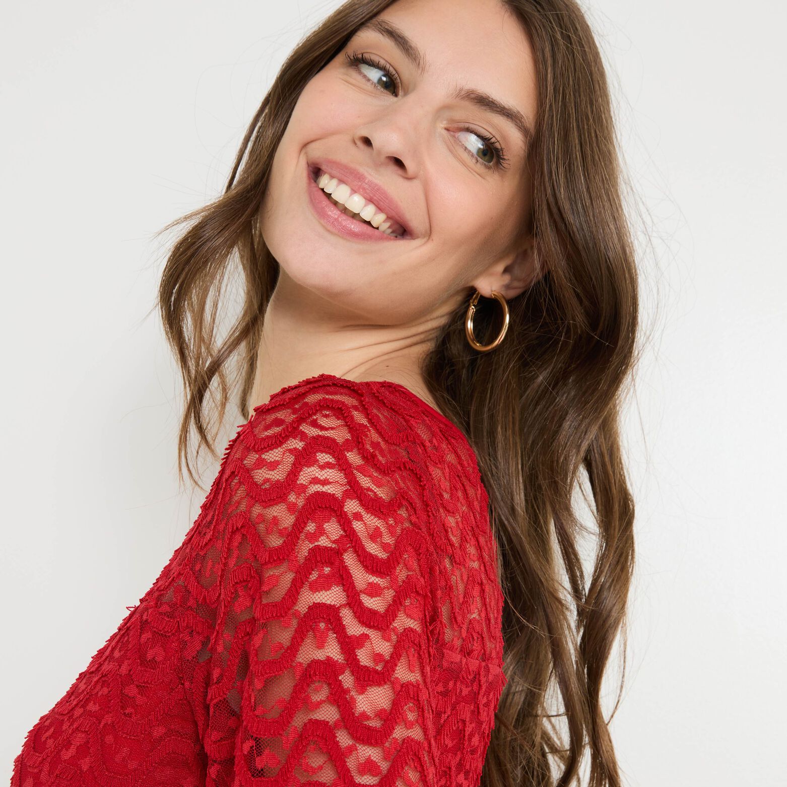 Blouse col rond femme