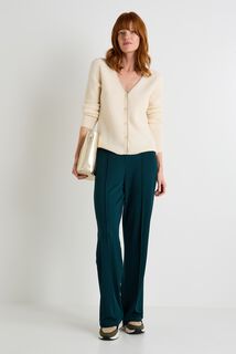 Pantalon large en maille femme