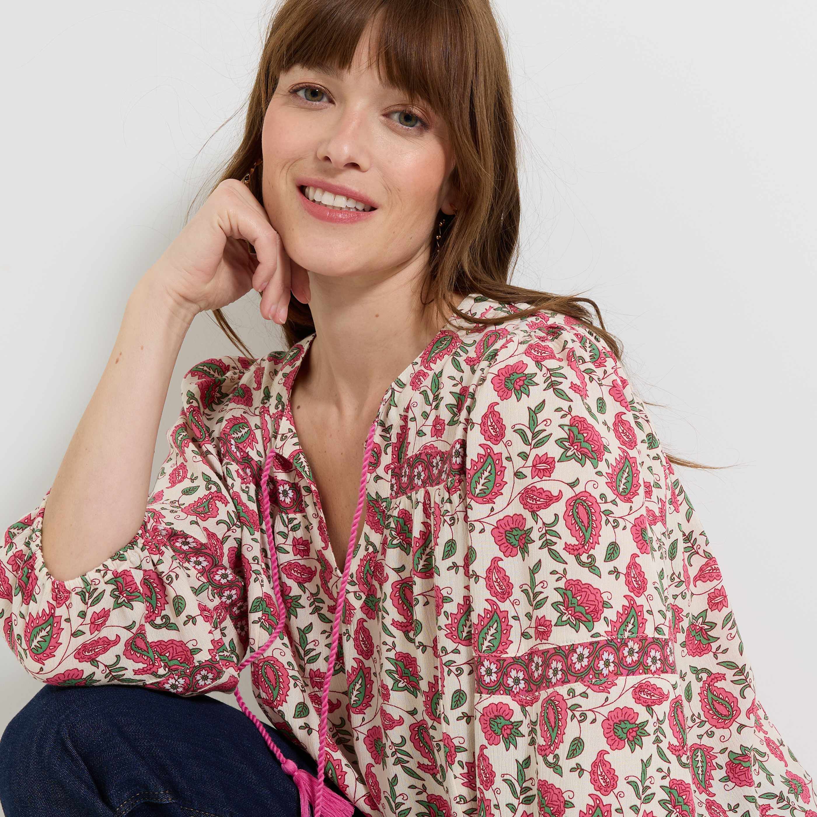 Blouse imprim&eacute;e femme