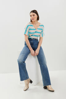 Pull maille ajourée femme