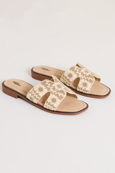 Mules plates femme