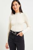 Pull fin côtelé femme