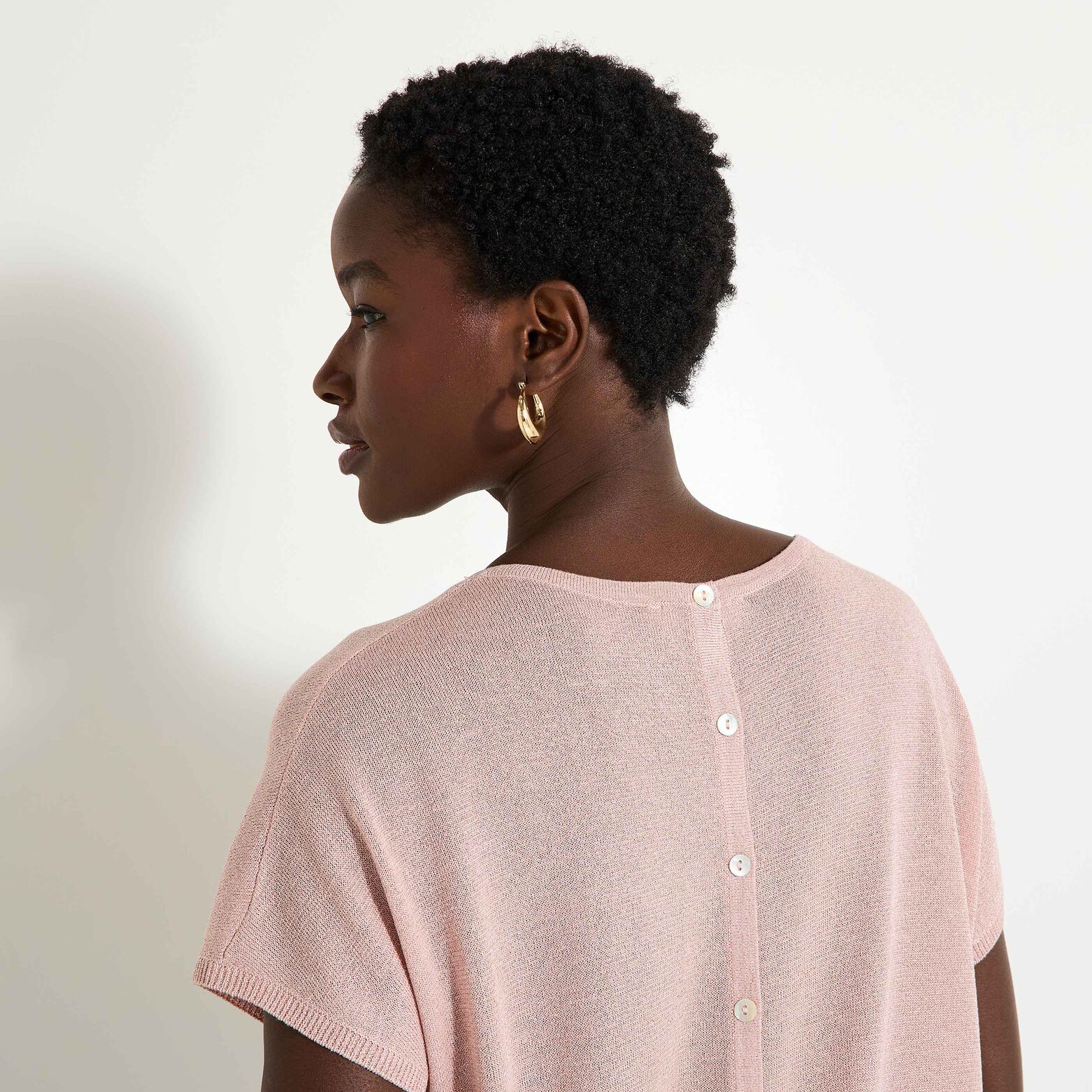 Pull manches courtes femme