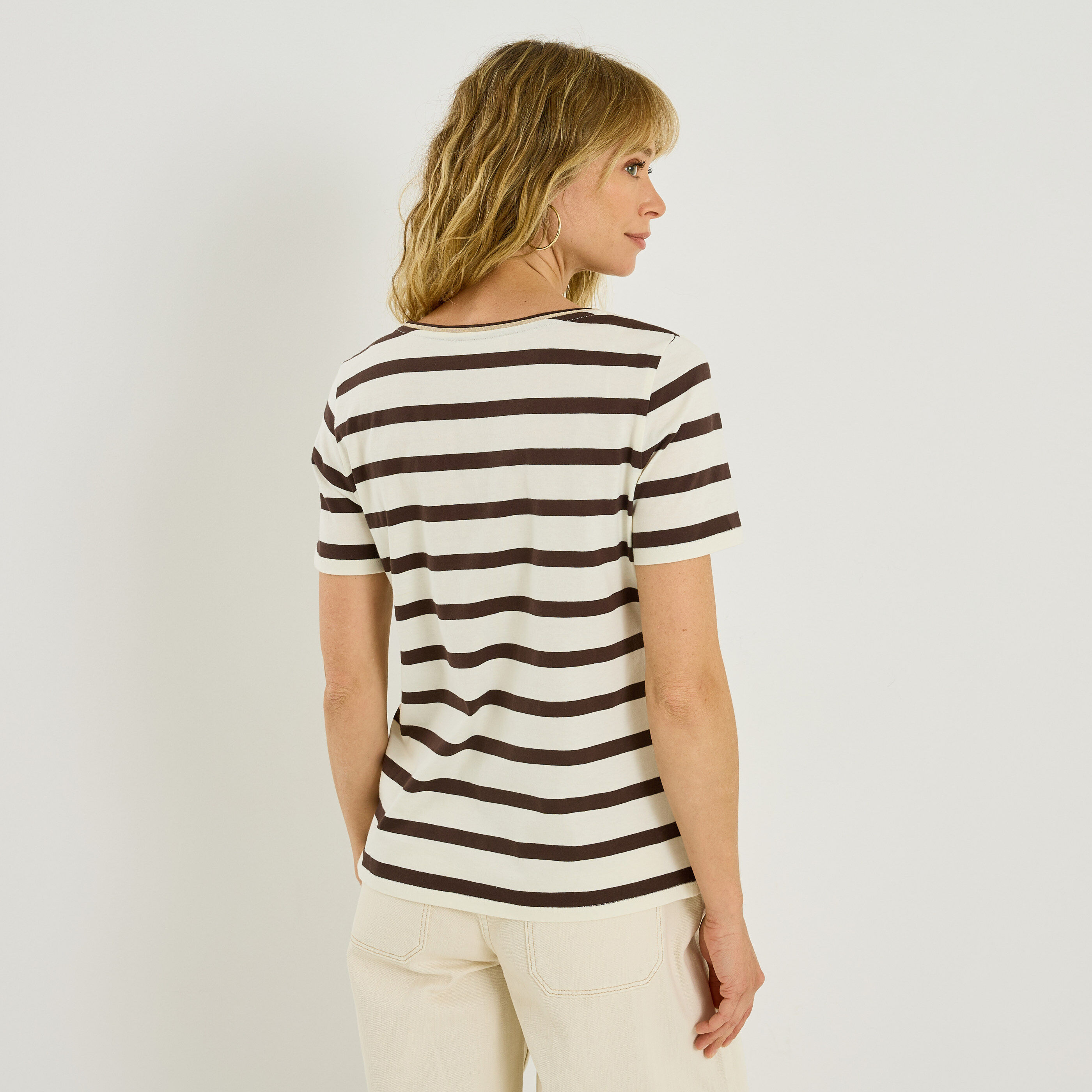 Tshirt col V femme