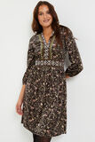 Robe imprimée en velours femme