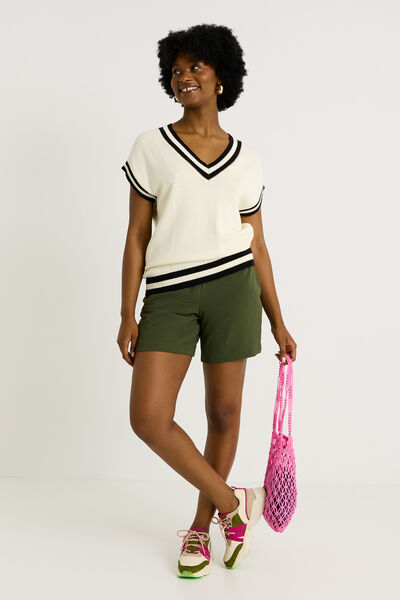 Short fluide taille élastiquée femme