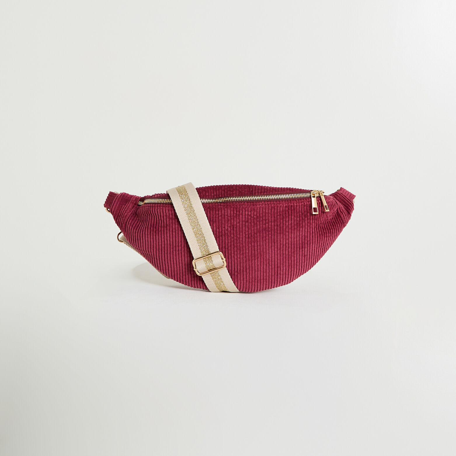 Sac banane uni en velours femme