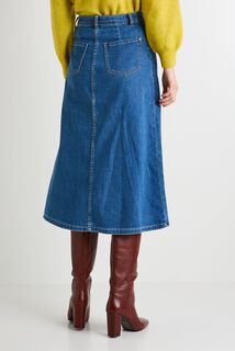Jupe longue en denim femme