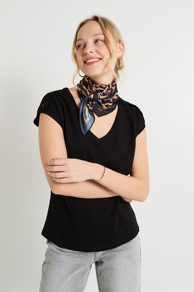 T shirt col V femme