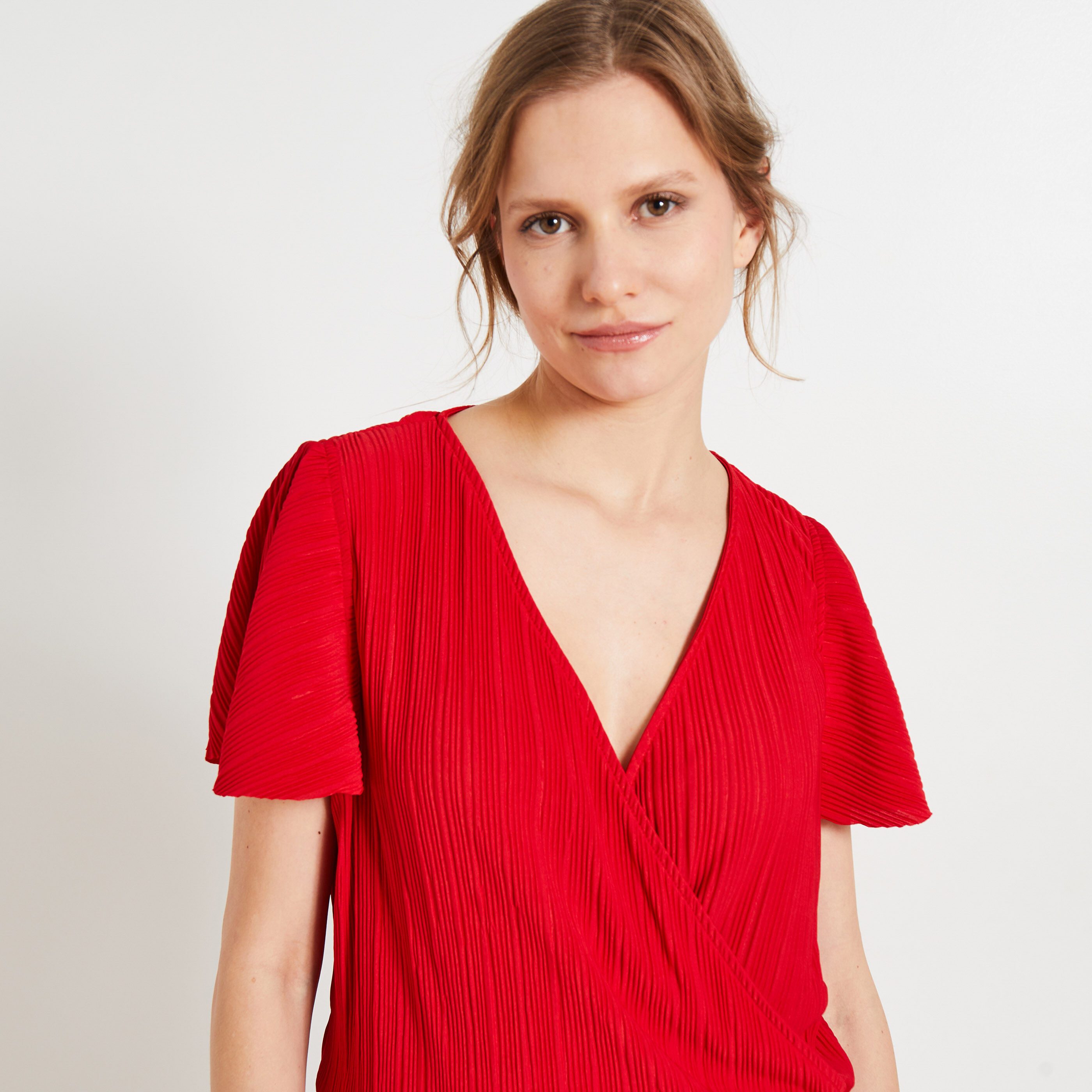 Combinaison maille froiss&eacute;e femme