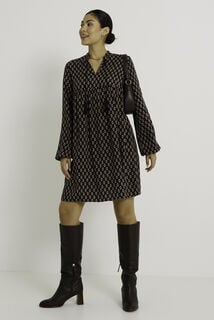 Robe imprimée col V 
