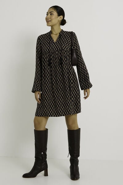 Robe imprimée col V 