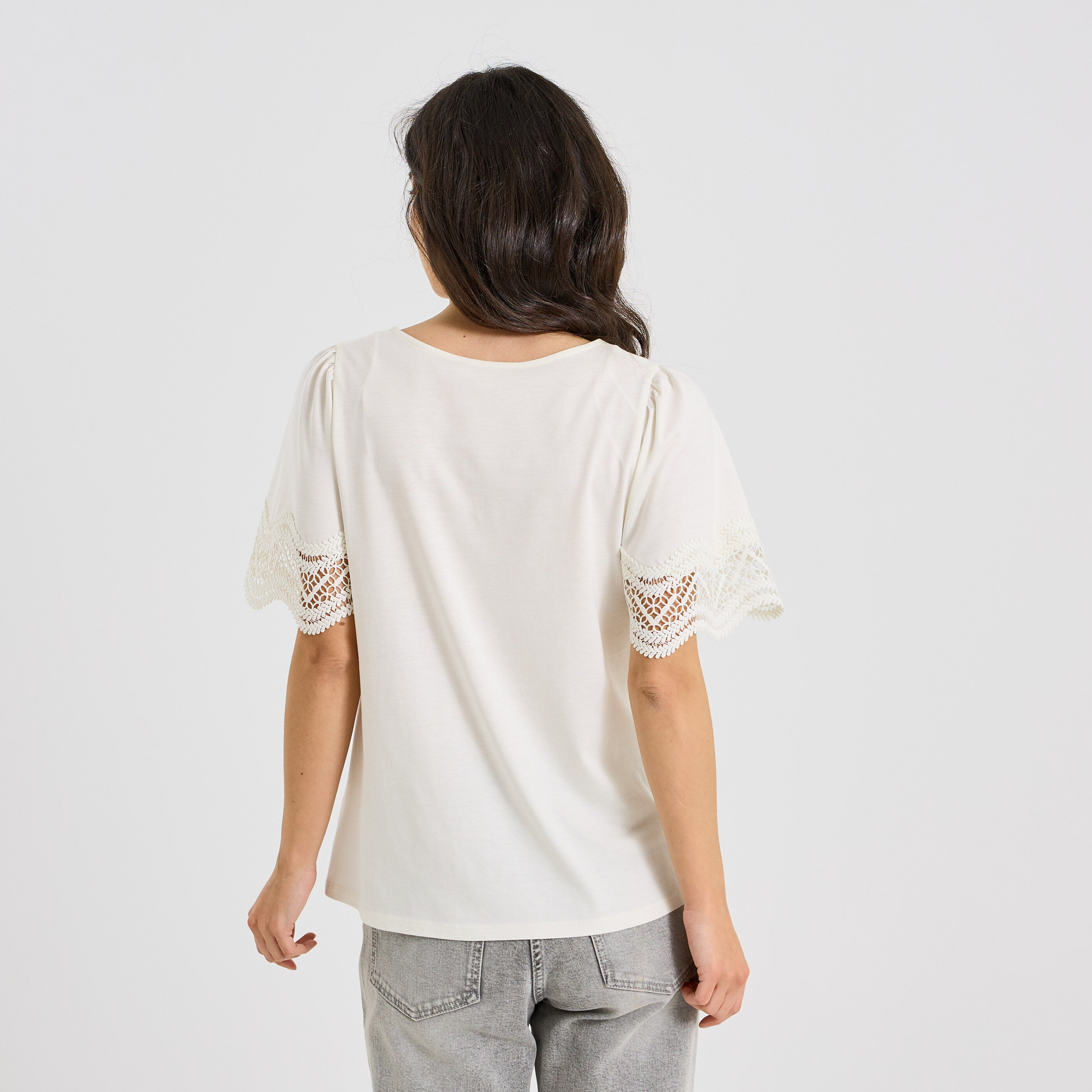 T-shirt col V femme