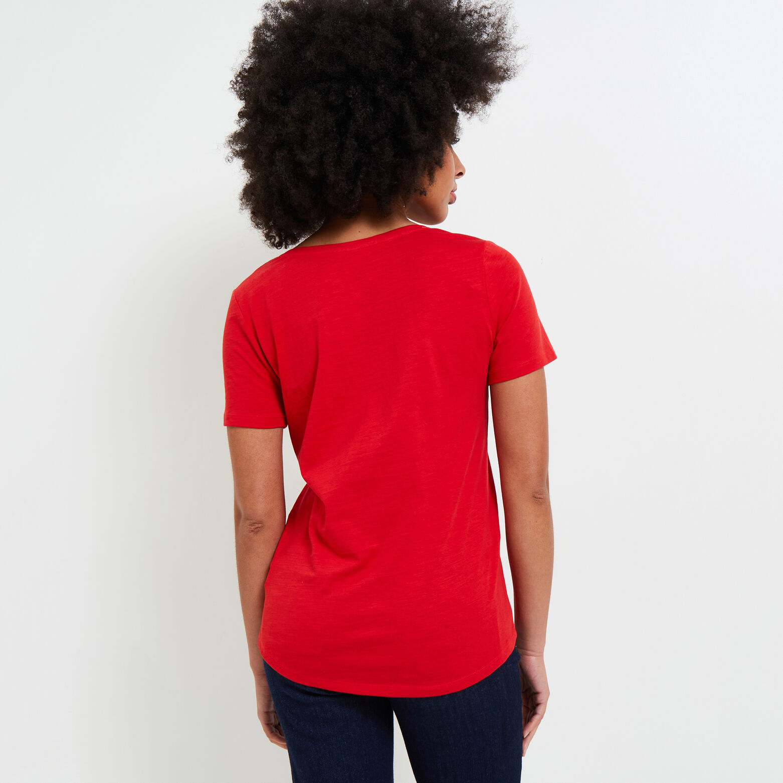 T-shirt col V femme