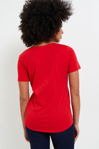 Tshirt basique col V femme