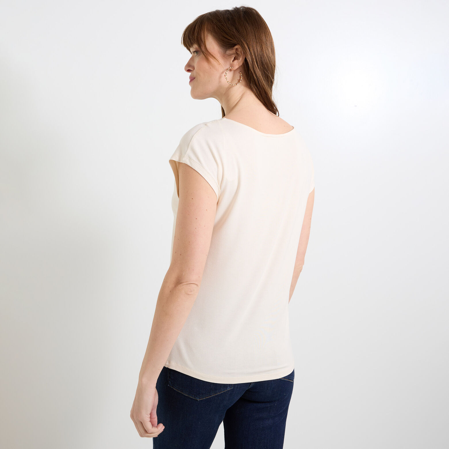 T-shirt col V femme