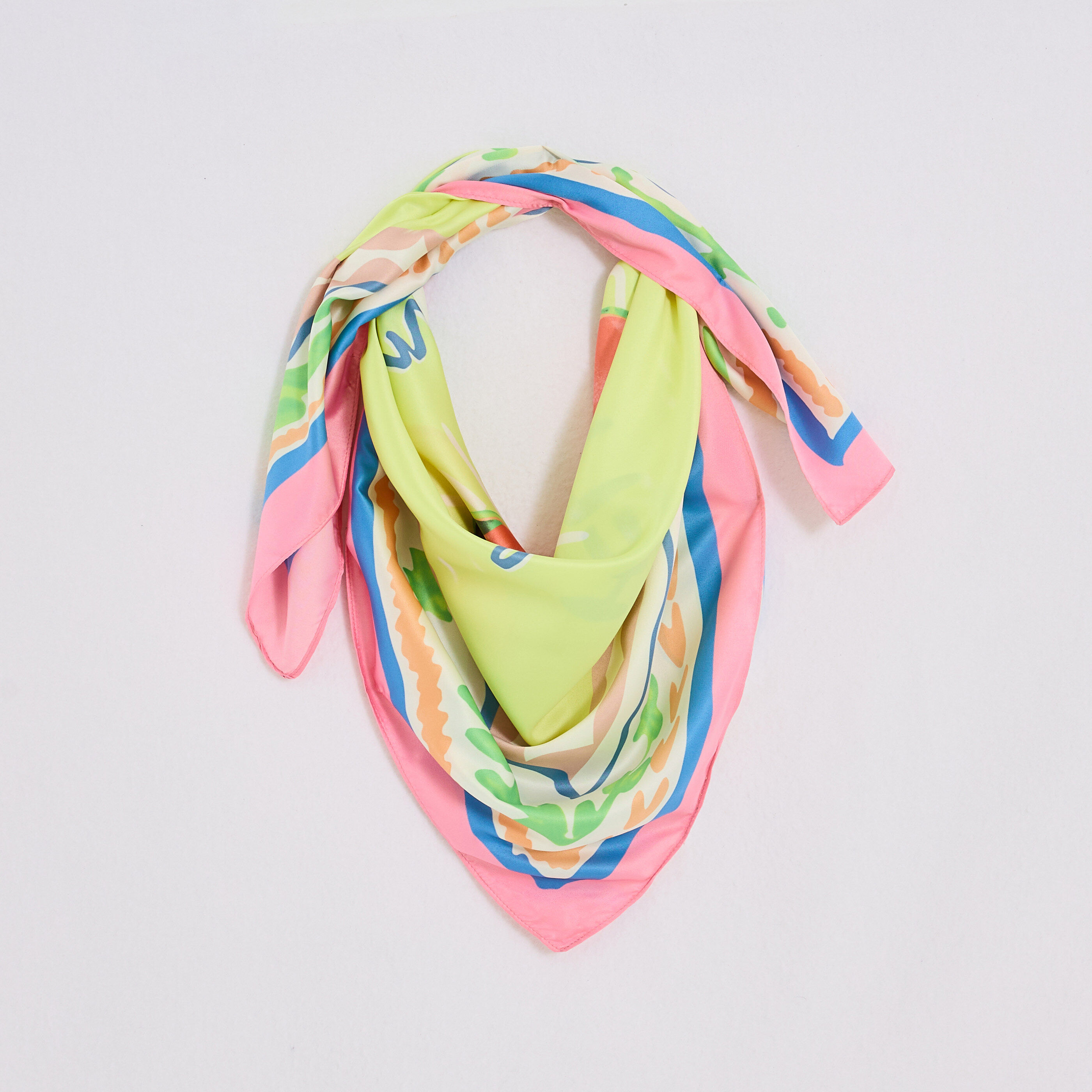 Foulard carr&eacute; imprim&eacute; femme