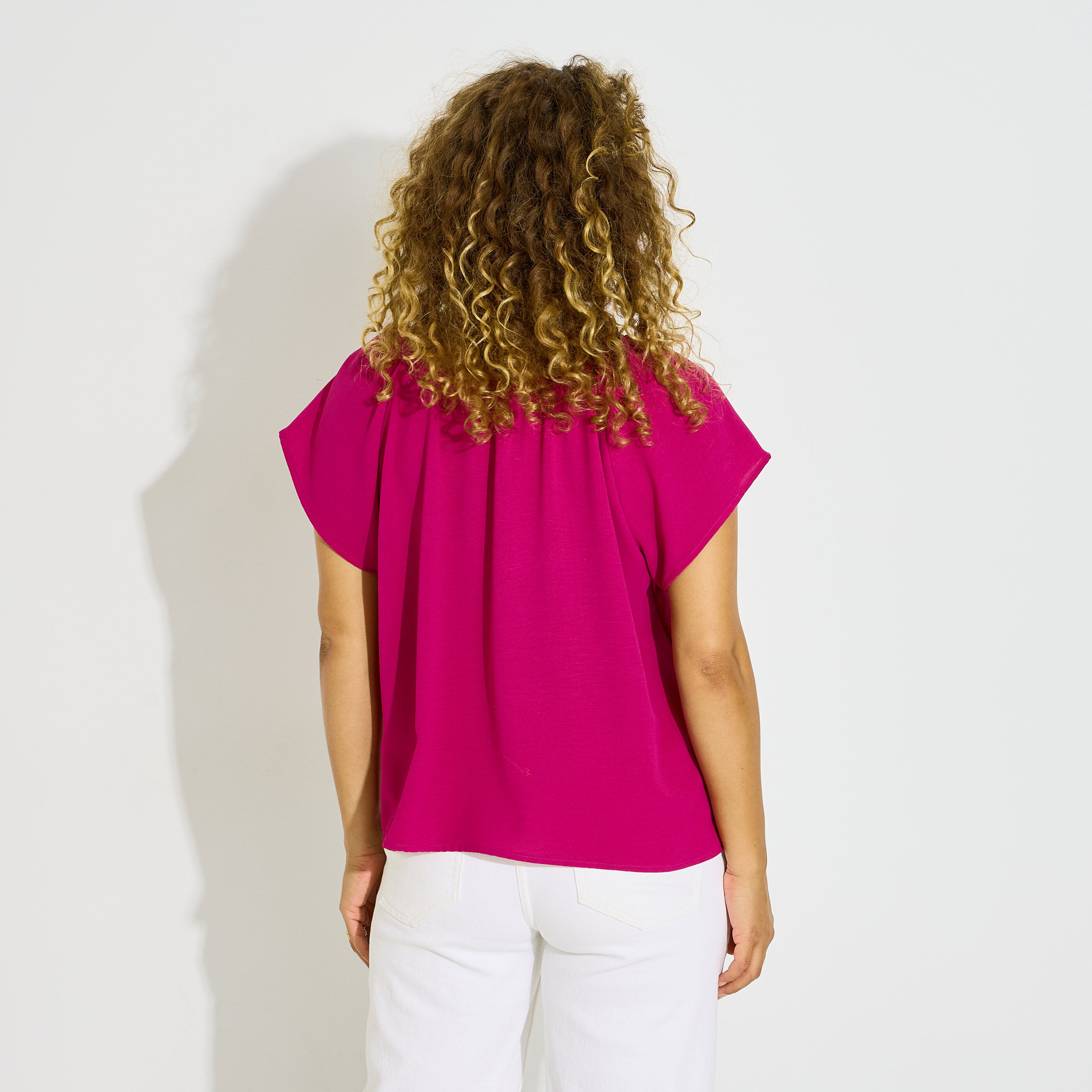 Blouse fluide manches courtes femme