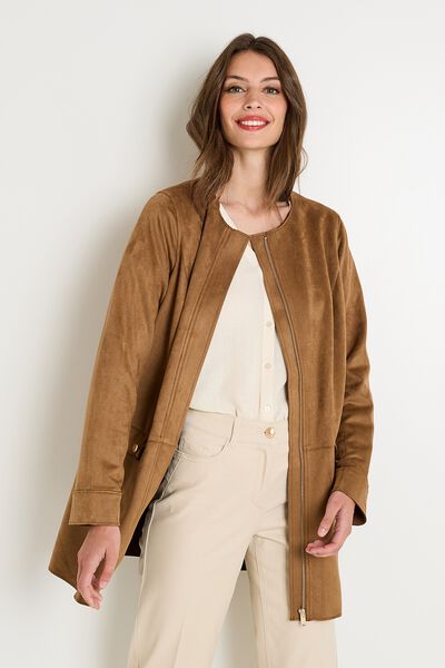 Manteau suédine femme