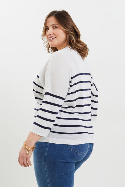 Pull rayé femme