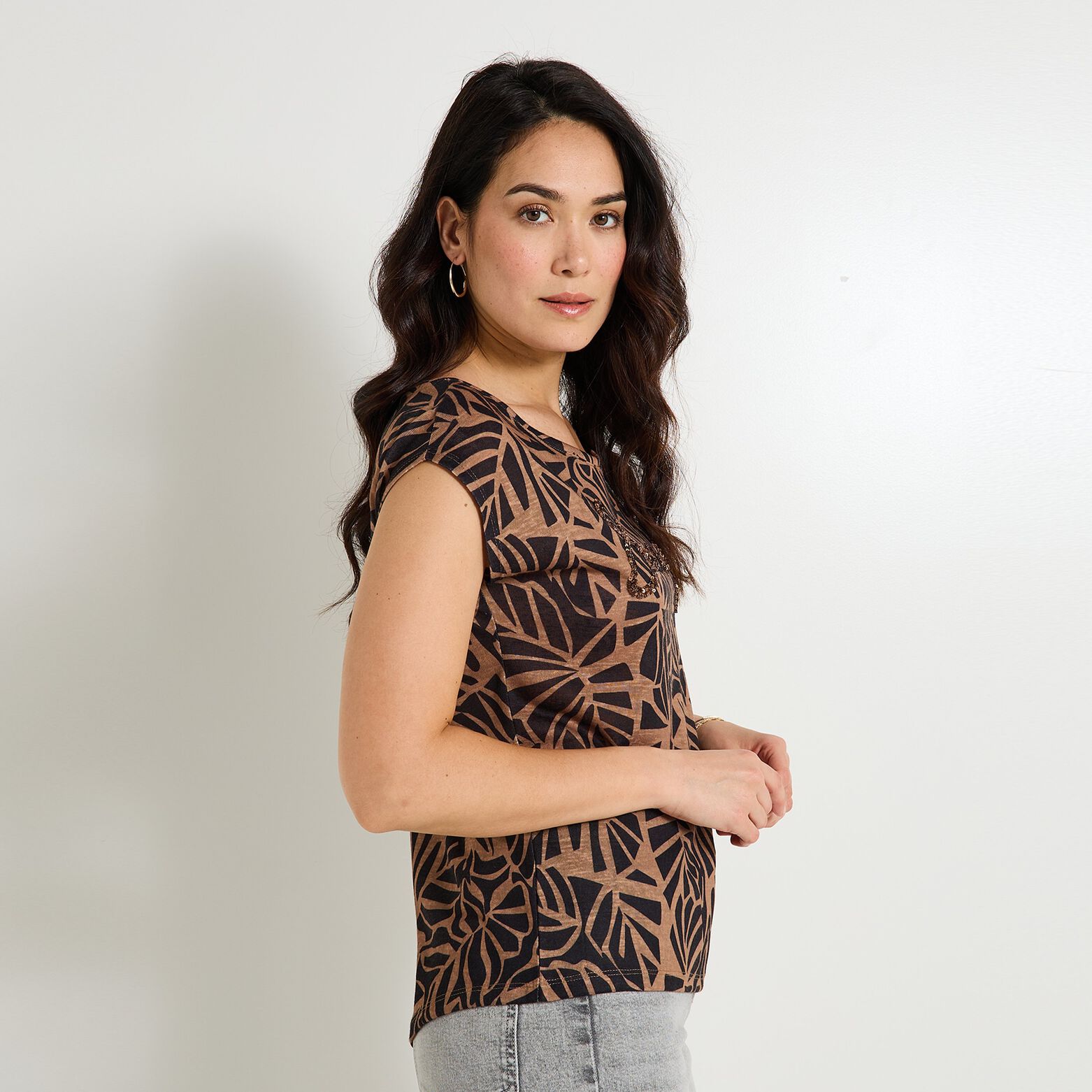 T-shirt col rond femme