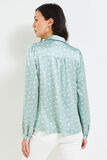 Chemise satinée à manches longues