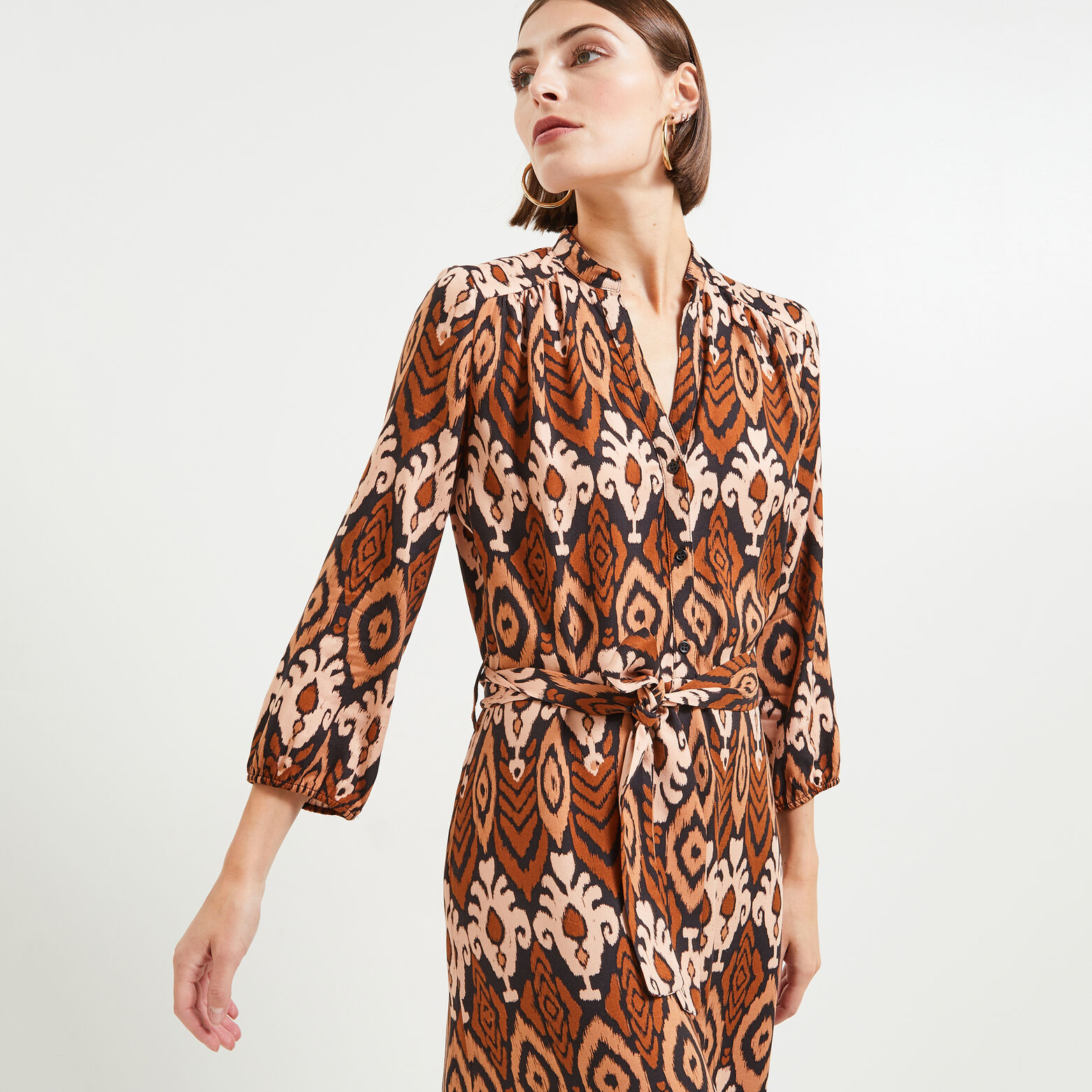 Robe mi- longue imprimée femme
