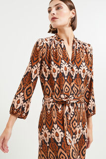 Robe mi- longue imprimée femme