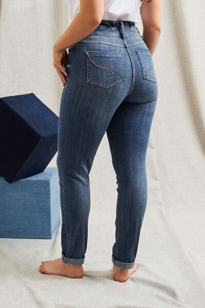 Jean raccourci taille haute HANOI femme
