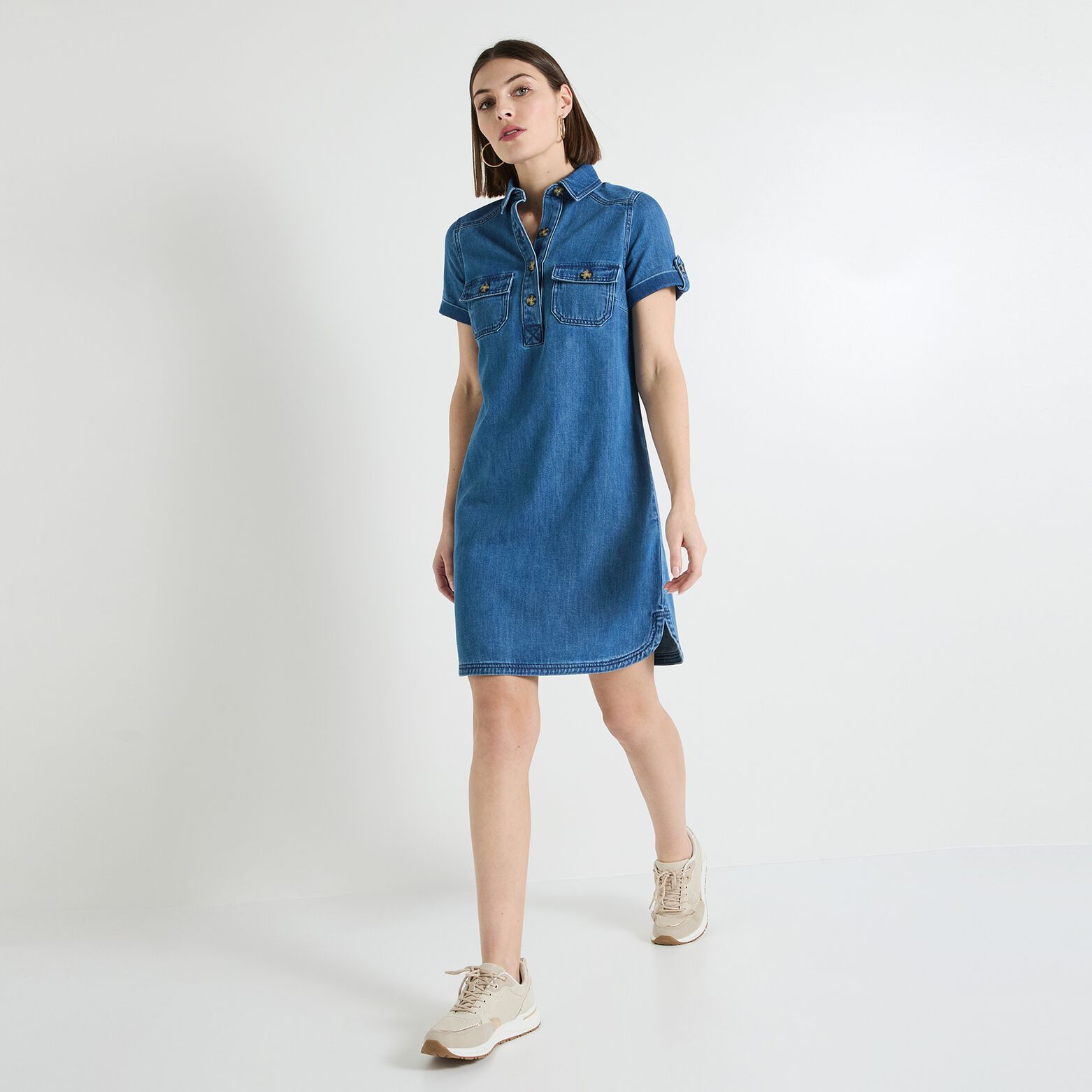 Robe en denim femme