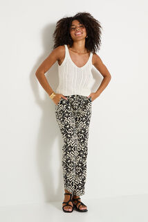 Pantalon fluide imprimé femme