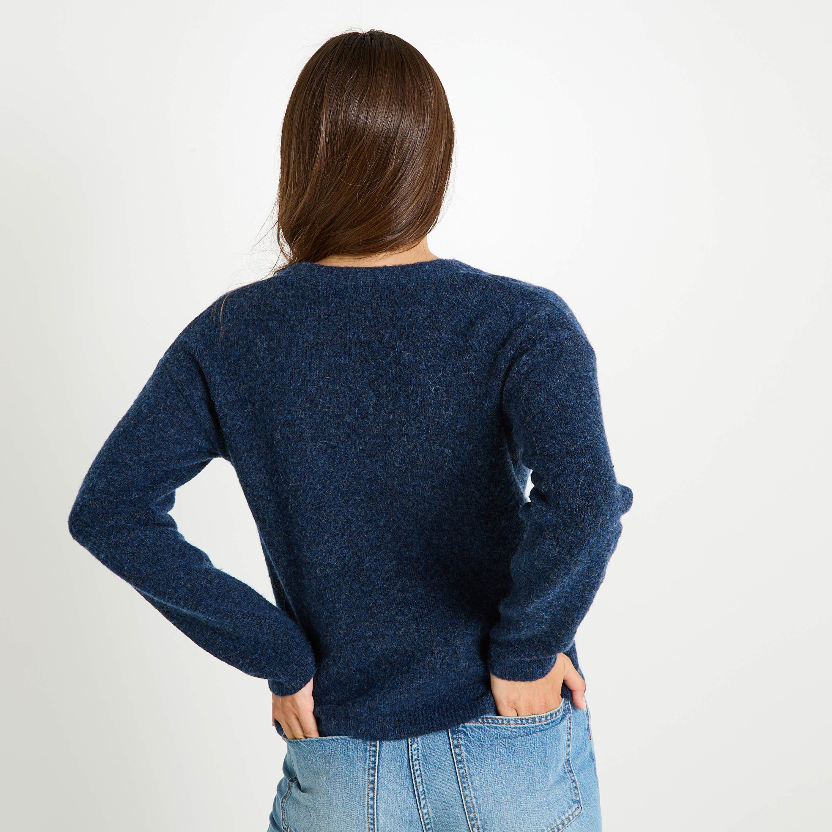 Gilet boutonn&eacute; col V femme