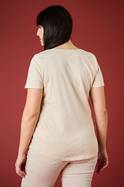 T-shirt col V femme