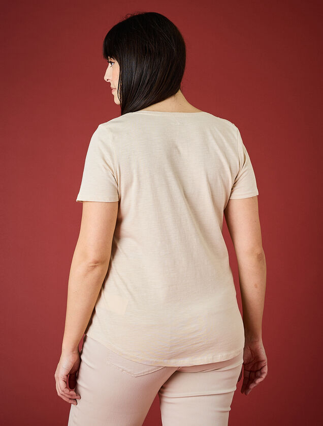 T-shirt col V femme